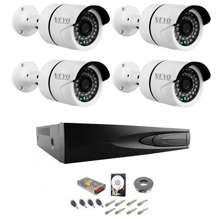 Sistem de supraveghere complet 1080p ext 4 ahd, ir 30 m